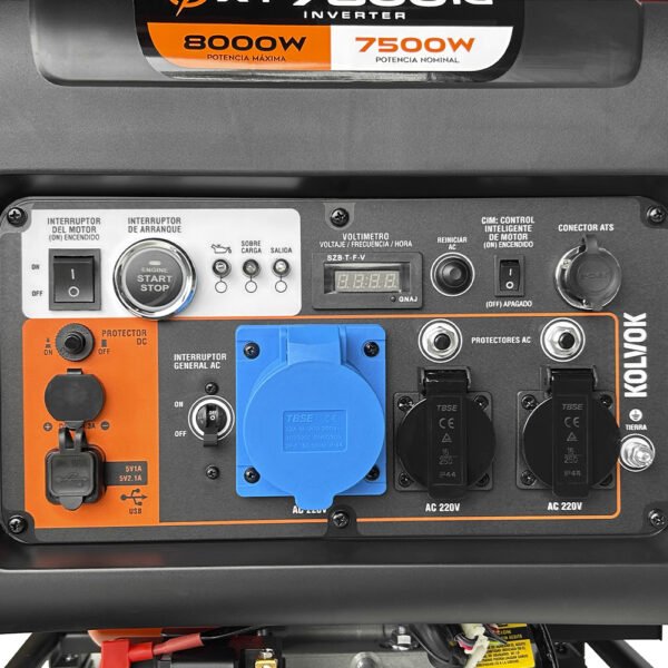 Generador Gasolina Inverter Conector ATS 8kVA KOLVOK XT7800IG - Imagen 4